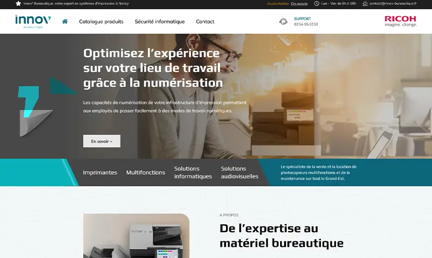 Nouveau site internet Innov' Bureautique